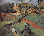 Paul Gauguin Brittany landscape oil painting artist